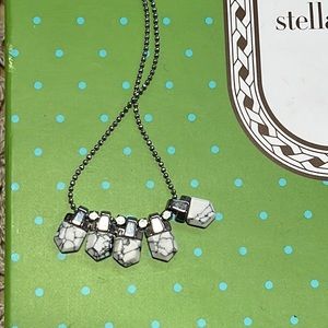 Keep collective howlite delicate calming necklace. Stella and dot. Silver